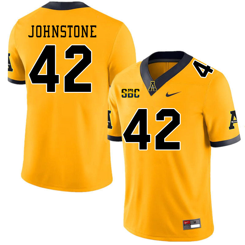 Men #42 Christian Johnstone Appalachian State Mountaineers College Football Jerseys Stitched Sale-Go